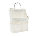 thumbnail image 2 of Closet Hanging Organizer Shelves Canvas Storage, Small Item Compartment for Wardrobe, 30.5cm Height White or Gray Space Saver, 2 of 9
