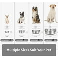 thumbnail image 2 of 8 Cup Stainless Steel Dog Bowls Set of 2 for Food and Water, Silicone Base Anti-Slip, Rust Resistant, Extra Thick Metal Bowls for Medium Dogs, 59oz, Gray, 2 of 6