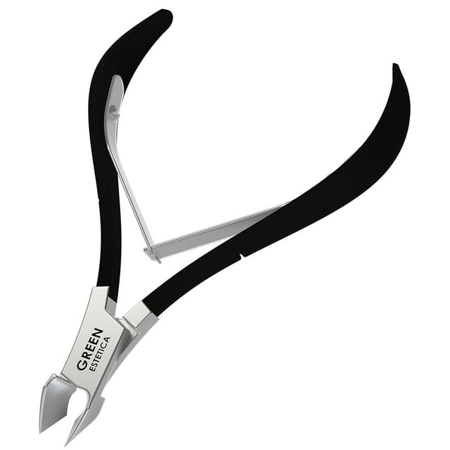 Cortador de cutículas profesional Cortador de cutículas de uñas Pinzas de cutículas de acero inoxidable con cuchillas afiladas de removedor de cutículas Cortaúñas Herramientas de manicura Doble resort