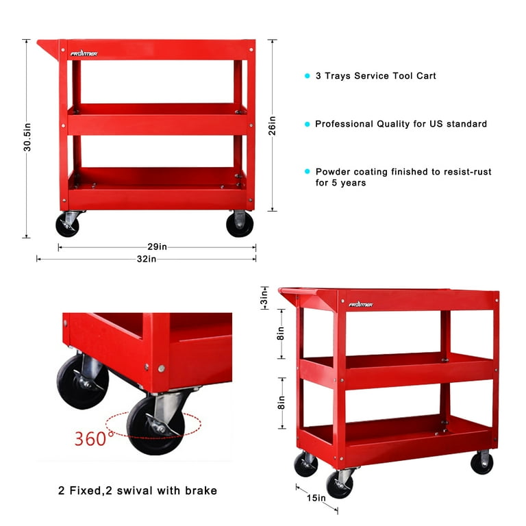 Frontier rolling tool tray cart deals