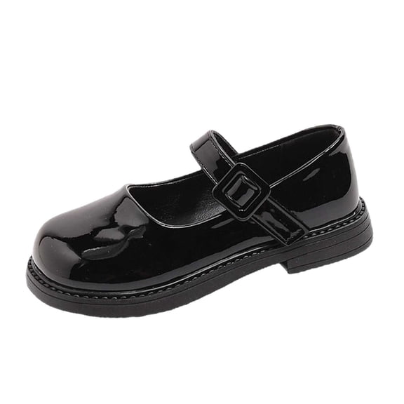 Girls Dress Shoes Mary Jane Flats Back to School Party Wedding Shoes(Toddler/Little Kid/Big Kid) Black 1 Big Kids