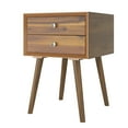 thumbnail image 3 of Topbuy Wooden Nightstand with 2 Storage Drawers Accent End Side Table for Bedroom&Living room Natural, 3 of 7