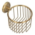 thumbnail image 3 of Hollow Out Toilet Paper Holder, Wall Mounted Rounded Edges Toilet Roll Paper Basket  For Hotel, 3 of 8