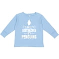 thumbnail image 3 of Inktastic Easily Distracted by Penguins Boys or Girls Long Sleeve Toddler T-Shirt, 3 of 5