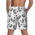 thumbnail image 2 of Lsque Mens Swim Trunks Retro Rooster Pattern - Bathing Suit Compression Liner - Beach Swim Shorts Swimwear - (S-3XL) - Stretch Quick Dry -Medium, 2 of 9