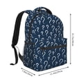 thumbnail image 2 of Fotbe Question Marks Mochila Casual con Estampado para Escuela, Viajes y Actividades al Aire Libre - Duradera, Ligera y Cómoda, 2 of 5
