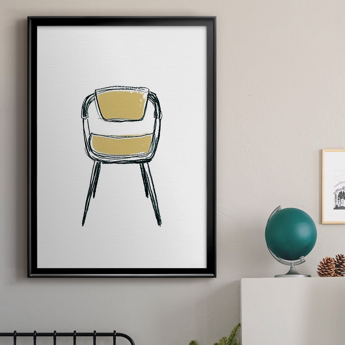Take a Seat II Premium Framed Print, in Gold, Black, or Silver - Ready to Hang