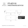 thumbnail image 5 of Swcorp FT-AZ115 63 in. Nightshade Solid Surface Freestanding Bathtub in Matte Black, 5 of 7