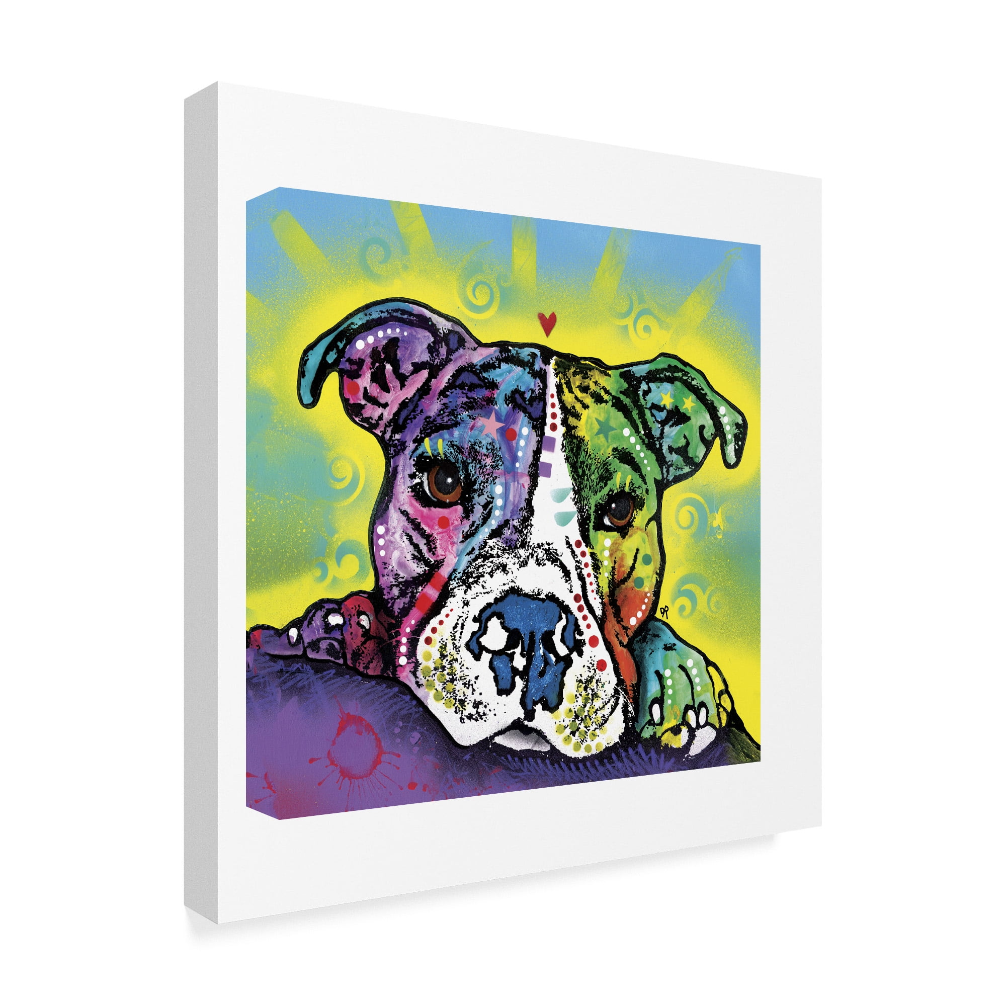 Trademark Fine Art 'The Baby Pit Bull' Canvas Art by Dean Russo