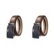 thumbnail image 1 of Cinturón De Cuero Jumpingount Atemporal Para Hombre Con Hebilla Automática Negro Marrón, 1 of 6