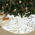 thumbnail image 6 of Eoozwa 15 Inches Christmas Tree Skirt White with Silver Snowflake Tree Mat Plush Xmas Tree Skirt for Christmas Holiday Party Indoor Outdoor Home Decoration, 6 of 6