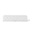 thumbnail image 3 of Modway Amour 72" Tufted Button Entryway Faux Leather Bench in White, 3 of 7