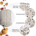 thumbnail image 5 of Shower Curtain 60"W x 72"L Autumn Thanksgiving Pumpkin Linen Texture Fabric Shower Curtains Set with Hooks Water Repellent Bathroom Curtains Machine Washable Bathroom Accessories, 5 of 6