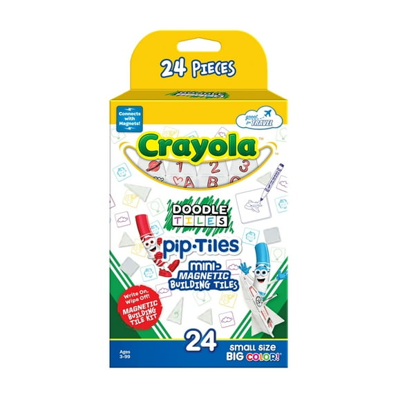 Crayola Mini Doodle PIP Magnetic Tiles 24-Piece Set