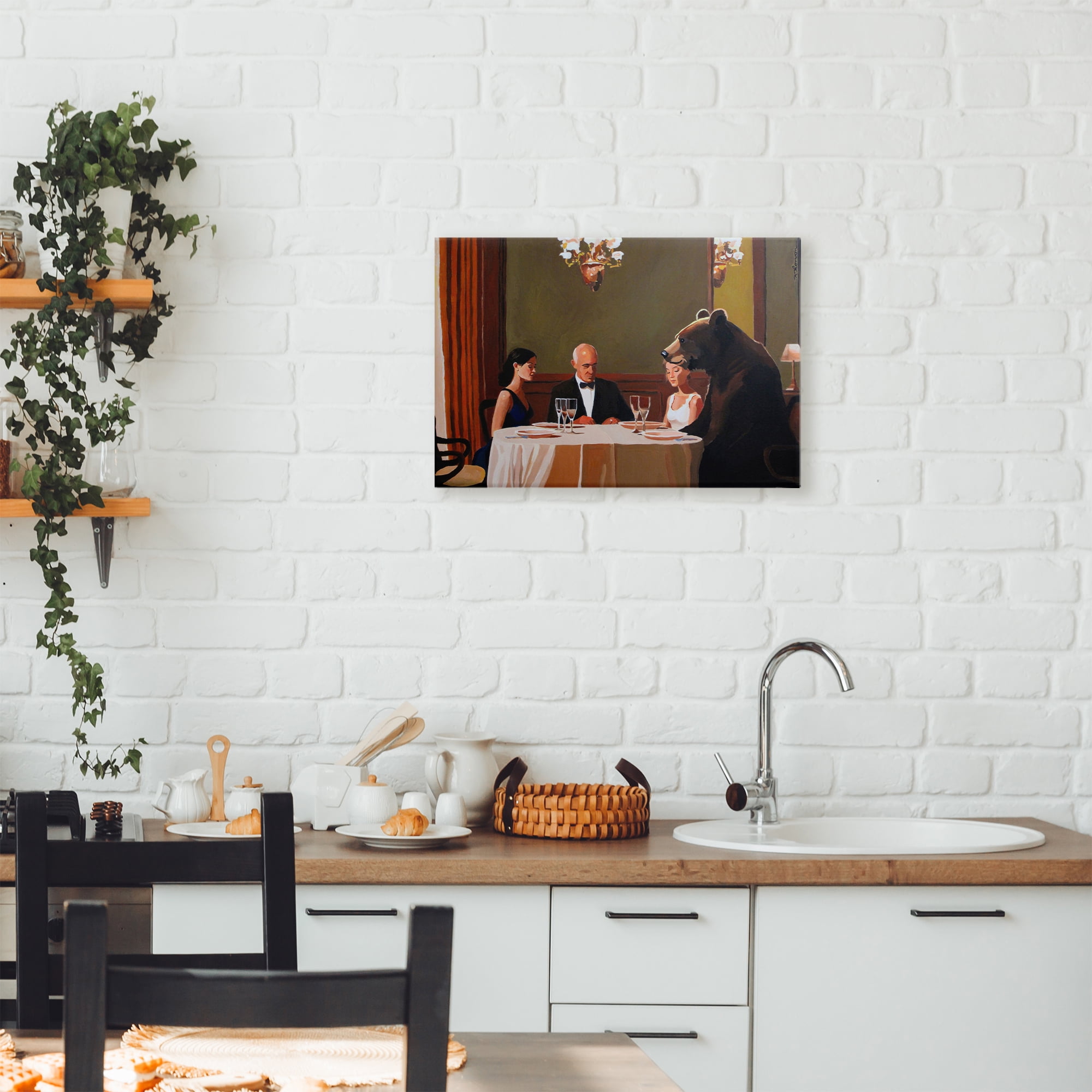 Dinner Guests & Steve Canvas Wall Art, design by Keith Thomson