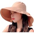thumbnail image 1 of LinYooLi Chapeau de Protection Solaire Extérieur pour Femmes, Pliable, Large Bord, Queue de Cheval, Seau pour Cyclisme, Randonnée, 1 of 5