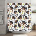 thumbnail image 5 of Rateoe Rottweiler Shower Curtain - Fancy Bathroom Shower Curtain Sets - Waterproof Shower Curtain with Hooks with 12 Plastic Hooks 72x72 Inches, 5 of 5