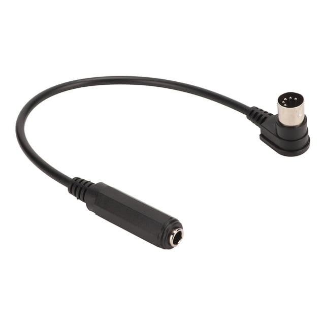 Inchto MID Pin Degree Cable,6.35mm to MIDI 5 Female Inchto MID Pin Male Cable DI Pin Degree MIDI Cable High-Intensity Output
