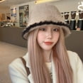thumbnail image 5 of SikaFu New Fisherman Hat Women's Winter Invalent Version Version Small Basin Hat Big Big Big Plush Cushioning Buck Hat, 5 of 6