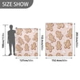 thumbnail image 4 of Wobogo A Pattern with Adorable Gingerbread Cookies Flannel Fleece Bed Blanket as Bedspread Coverlet Sofa blankets (50x60in) Soft Lightweight Warm and Cozy, 4 of 7