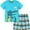Blue crocodile, variant on Kids Toddler Boy Clothes Outfits Tee & Plaid Shorts 2 Pieces Summer Shorts Set - Plane