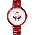 thumbnail image 3 of Blekon Collections Women's 38mm Case Christmas Themed Metal Stretch Band Watch, 3 of 7