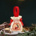 thumbnail image 4 of Christmas Gift Bag, Christmas Candy Bag, Drawstring Christmas Eve Party Handbag, Fabric Small Gift Storage Bag with Festive Holiday Patterns and Convenient Ribbon Closure, 4 of 7