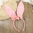 thumbnail image 5 of FENOHREFE Cosplay Bunnies Girl Hairhoop with Flower Decors Lovely Spring Theme Rabbits Ear Headband Costume Accessories All Ages, 5 of 6