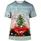 thumbnail image 4 of Camisetas con estampado de dibujos animados de Papá Noel para hombre, camisa de manga corta con gráfico de Navidad y nieve, ropa informal para vacaciones de verano, 4 of 4