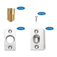 thumbnail image 3 of Uxcell 4Pack Closet Door Ball Catch Hardware Adjustable with Strike Plate Catch, Silver, 3 of 5