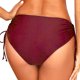 thumbnail image 2 of Gibobby Traje De Baño Mujer Bikini de playa arrugado para mujer, pantalones cortos de baño, lados fruncidos, pantalones inferiores para correr, cordón pa(Vino,G), 2 of 4