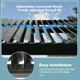 thumbnail image 3 of 10' ×13' Outdoor Louvered Pergola, Aluminum Adjustable Roof Pergola for Deck, Patio with Gray Curtain, Black, 3 of 8