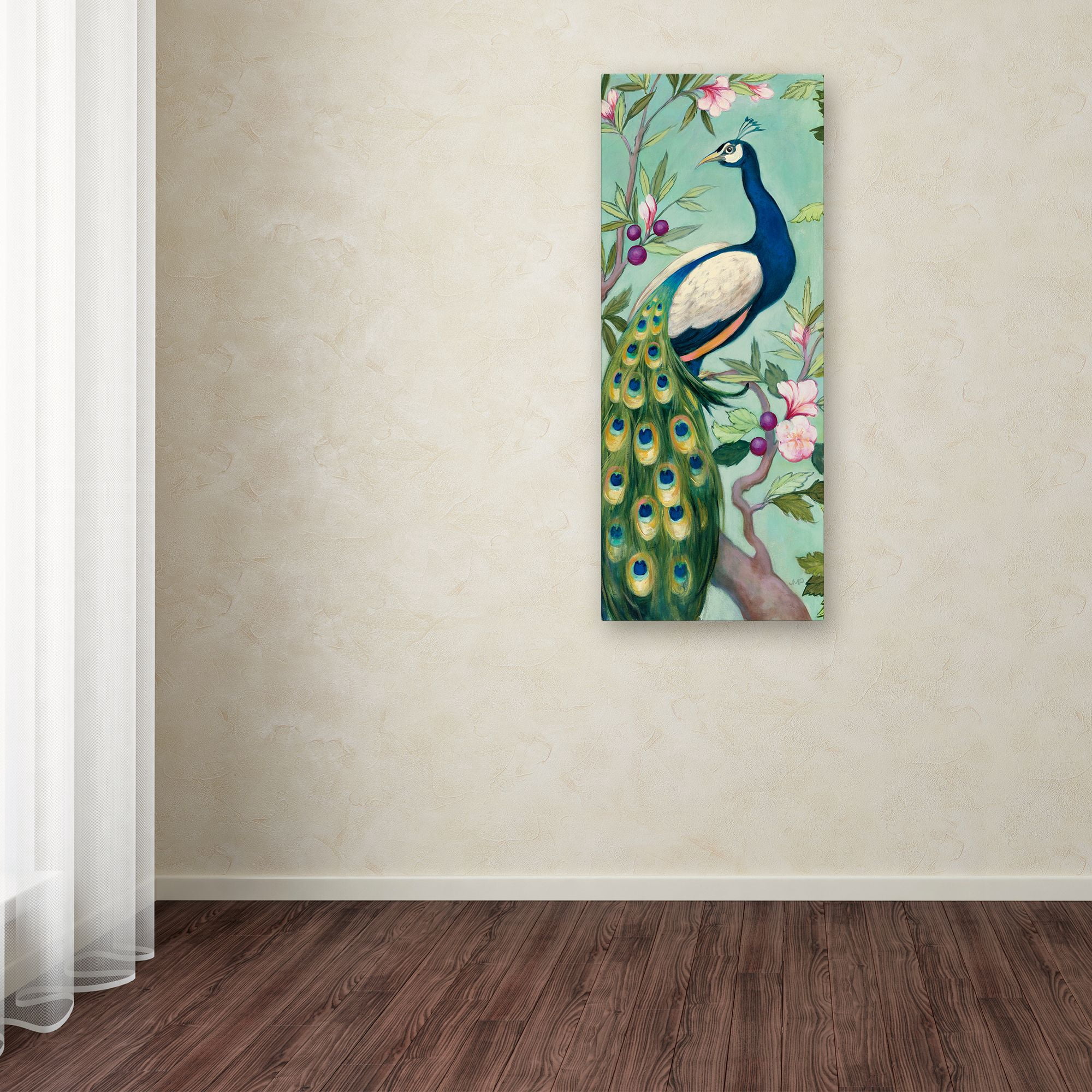 Trademark Fine Art 'Pretty Peacock II' Canvas Art by Julia Purinton