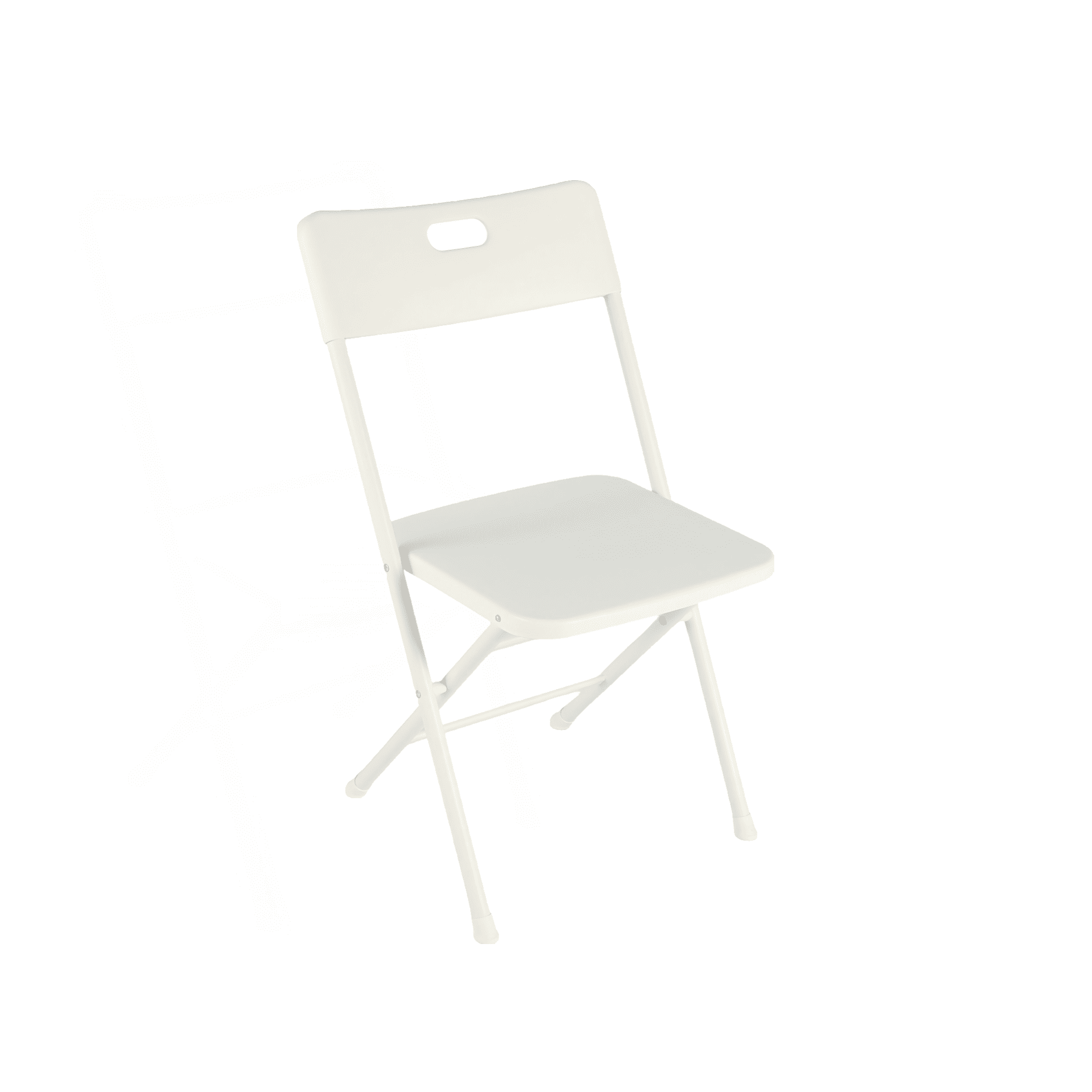 (10 pack) Mainstays Resin Folding Chair with Carry Handle, White