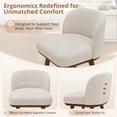 thumbnail image 6 of Carolayne 26" Bar Stool Set of 3 with Upholstered Back, for Home Kitchen, Linen Beige, 6 of 7