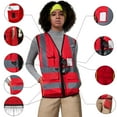thumbnail image 2 of A-SAFETY High Vis Safety Vest for Women - Reflective Strips, Multi-Pockets, Zipper Closure, 2 of 5