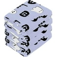 thumbnail image 4 of SKYSONIC Halloween Ghost Pumpkin Washcloths Set of 4, Highly Absorbent Soft Cotton Fingertip Towels for Bathroom, Kitchen, Gym, Spa, Home Decor, 12 x 12 Inch, 4 of 7