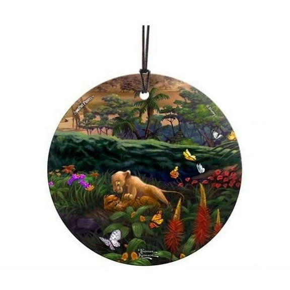 Disney (Lion King Return to Pride Rock - Young Simba and Nala) StarFire Prints™ Hanging Glass Print SPCIR990