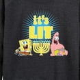 thumbnail image 3 of SpongeBob SquarePants - It's Lit Hanukkah - Women's Lightweight French Terry Long Sleeve Shirt, 3 of 6