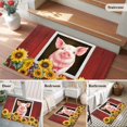thumbnail image 5 of Pigs Sunflowers Entryway Rug 2'x3'&nbsp; Non Slip Front Door Mats, Farmhouse Red Barn Flowers Animals Entrance Rugs Indoor Outdoor Carpet, Washable Floor Mats Small Area Rug for Bedroom Kitchen, 5 of 8