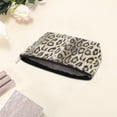 thumbnail image 3 of Unique Bargains 1 Pc Leopard Print Makeup Bag Beige Coffee Color PU, 3 of 4