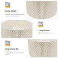 thumbnail image 4 of Miangastore 1Pc Home E27 Modern Style Imitation Rattan Woven Lampshade Desk Lamp Shade Beige, 4 of 9