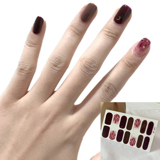 Women Nail Sticker Waterproof Full Nail Self-adhesive Chic Nail Wrap Nail Decal