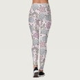 thumbnail image 4 of High Waisted Control Leggings for Women Easter Egg Print Yoga Sport Tights Full Length Purple M, 4 of 5