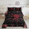 thumbnail image 3 of Feelyou Red Rose Spider Bedding Comforter Set for Couple, Romantic Anniversary Twin Comforter Sets, Modern Gothic Fashion Reversible Bedding Set, Luxury Bedroom Decor, 2pcs, 3 of 9