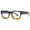 C12	Black on top, white on the bottom, variant on New large-frame square multi-color anti-blue light flat glasses