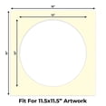 thumbnail image 2 of Off White Picture Frame Mat for 15x15 Frames - Circle Opening for 12x12 Photos - 50 Mats, 2 of 7