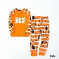 thumbnail image 5 of DAKIMOE Halloween Pajamas Family Matching Glow In The Dark Halloween Print Long Sleeve PJs Set Outfits 2 Pieces Cotton Loungewear Sleepwear for Adult Men Women Kids Toddler, BOO!, 10-11Y, 5 of 6