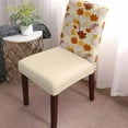 thumbnail image 2 of Dining Room Chair Covers, Thanksgiving Fall Maple Leaves Pattern Stretch Parsons Chair Slipcovers Removable Kitchen Chair Protector Cover for Dining Room， Set of 4, 2 of 6