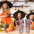 thumbnail image 2 of 40oz Halloween Tumbler with Handle Lid and Straw, Halloween Hello Cat Ghost Cup Gifts for Women Girls, Halloween Tumblers, Spooky Tumbler Gifts for Women, Pink, 2 of 6